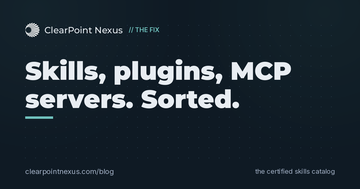 Skills, plugins, and MCP servers: what's actually the difference?